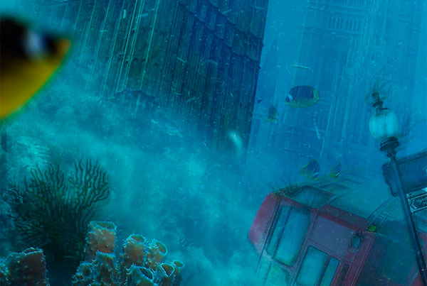 Big Ben underwater (for “Maxim”)
